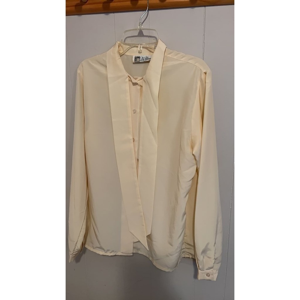 La‎ Blouse Women's Cream Long Sleeve Blouse